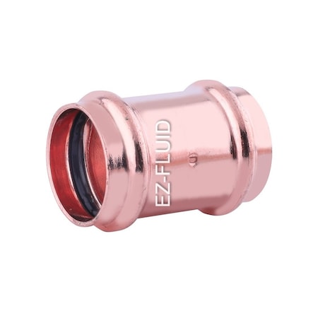 Ez-Fluid 1/2 P x P COPPER PRESS COUPLING WITH STOP EZPC001